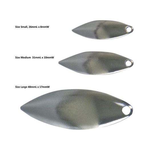 Artizan Smooth Willow Blade, Nickel, 48mmL x 17mmW, Qty 5.