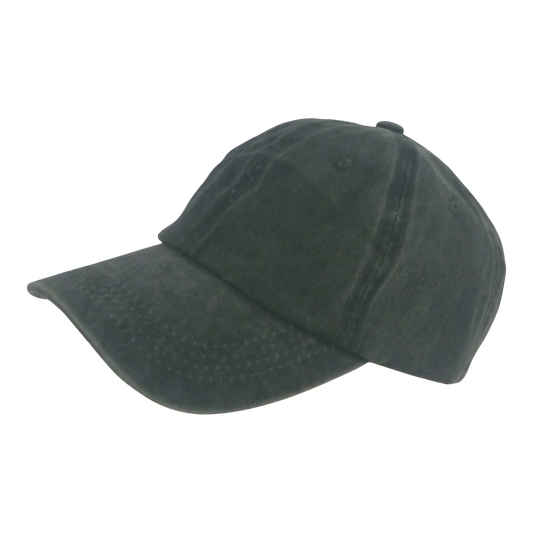 BSTC 6-Panel Baseball Cap, Distressed Cotton, Green.