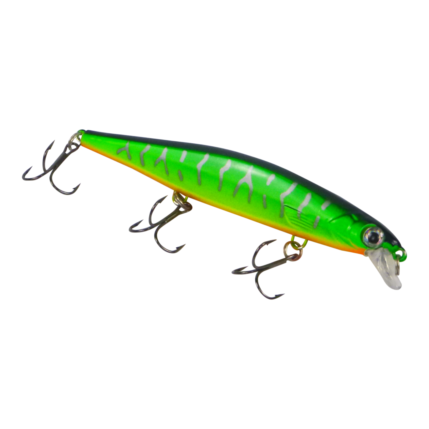 Finesse 'Chudan' 110mm Sinking/Diving Minnow, Lime Green.