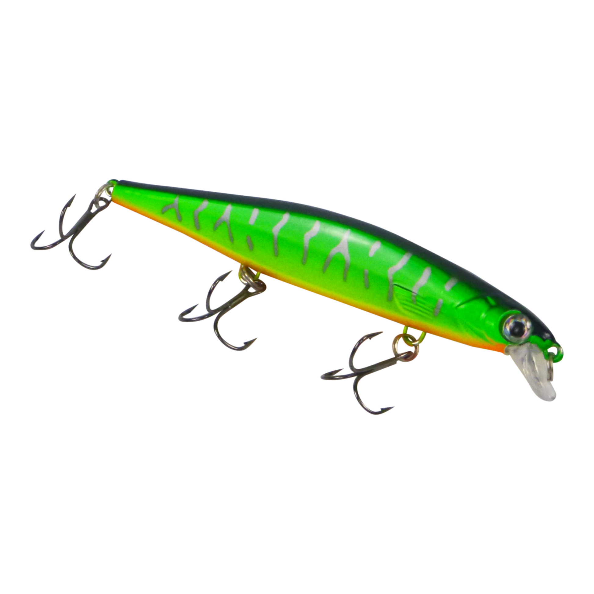 Finesse 'Chudan' 110mm Sinking/Diving Minnow, Lime Green.