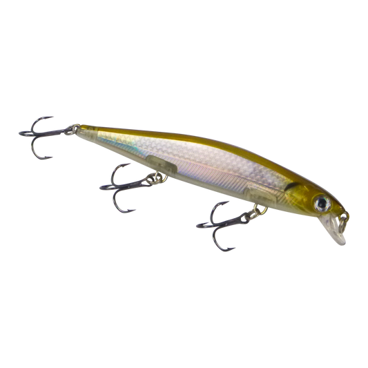 Finesse 'Chudan' 110mm Sinking/Diving Minnow, Silver Gold.