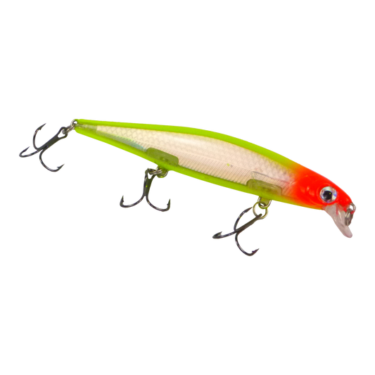 Finesse 'Chudan' 110mm Sinking/Diving Minnow, Chartruese.