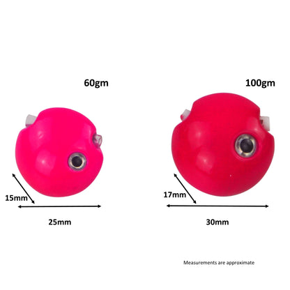Finesse Kabura Slider Jig Head, 60gm, Hot Pink, 2 Pack.
