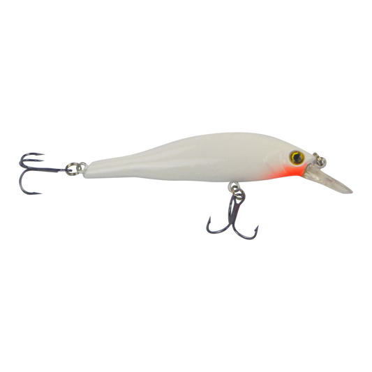 Finesse L Series Minnow, White Blush, 95mm.