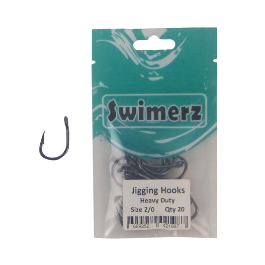 Swimerz 2/0 Heavy Duty Jigging Hooks 20 pack.