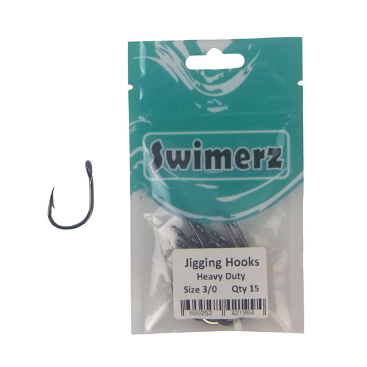 Swimerz 3/0 Heavy Duty Jigging Hooks 15 pack.
