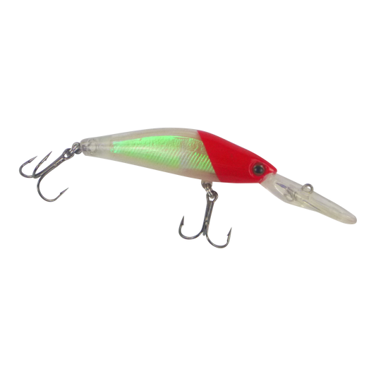 Finesse Longlip Minnow, Red Head, 90mm.
