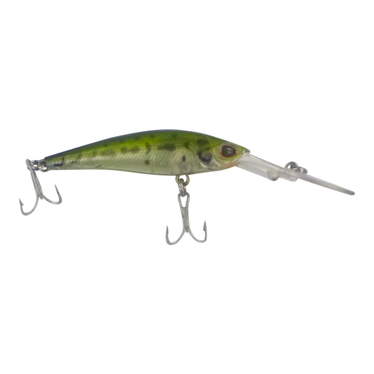 Finesse Wobbler Diving Lure, Olive Camo, 90mm.
