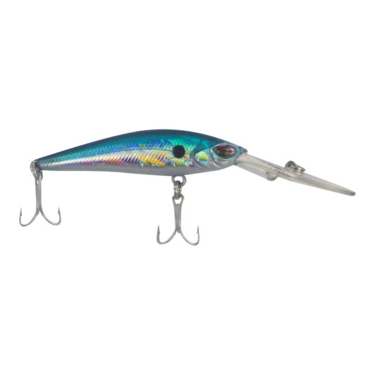 Finesse Wobbler Diving Lure, Silver Blue, 90mm.
