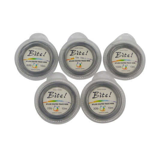 Swimerz Bite 7 Strand Coated Leader Wire, 30lb breaking strain, 10 mtrs.