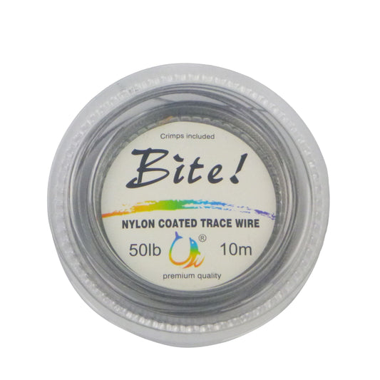Swimerz Bite 7 Strand Coated Leader Wire, 50lb breaking strain, 10 mtrs.