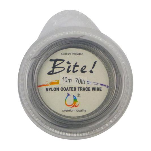 Swimerz Bite 7 Strand Coated Leader Wire, 70lb breaking strain, 10 mtrs.