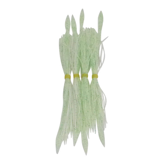 Dekoi Tailed Lure Skirts, Lumo White.