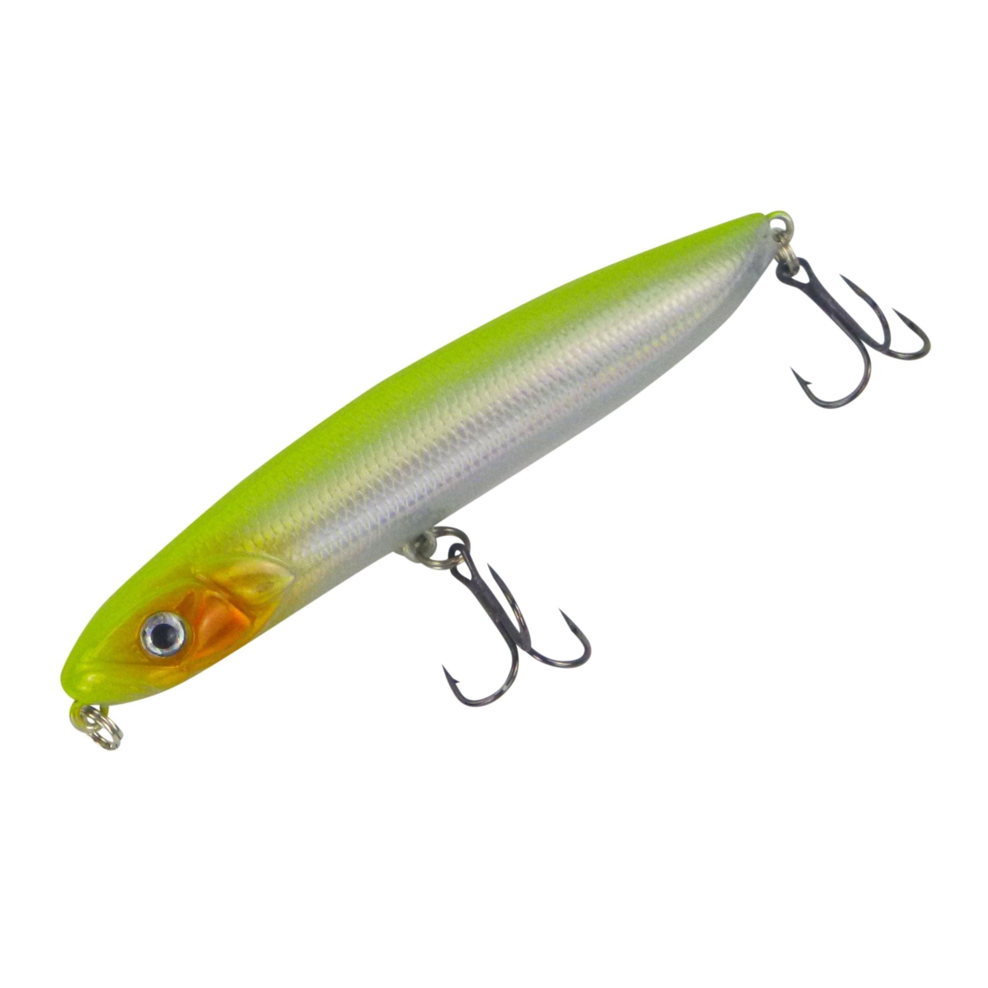 Toppu Mizzu Stickbait, 95mm, Chartreuse Silver.