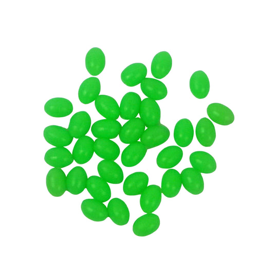 Swimerz Beads, 10mmWx15mmL, Lumo Green Egg, 50 pack.