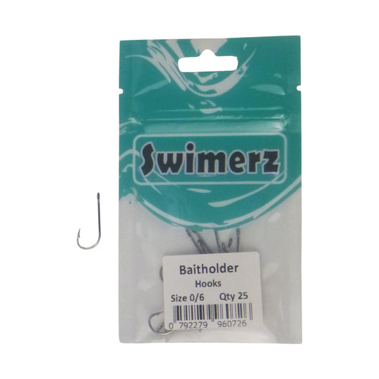 Swimerz 0/6 Baitholder Hook, Qty 25.