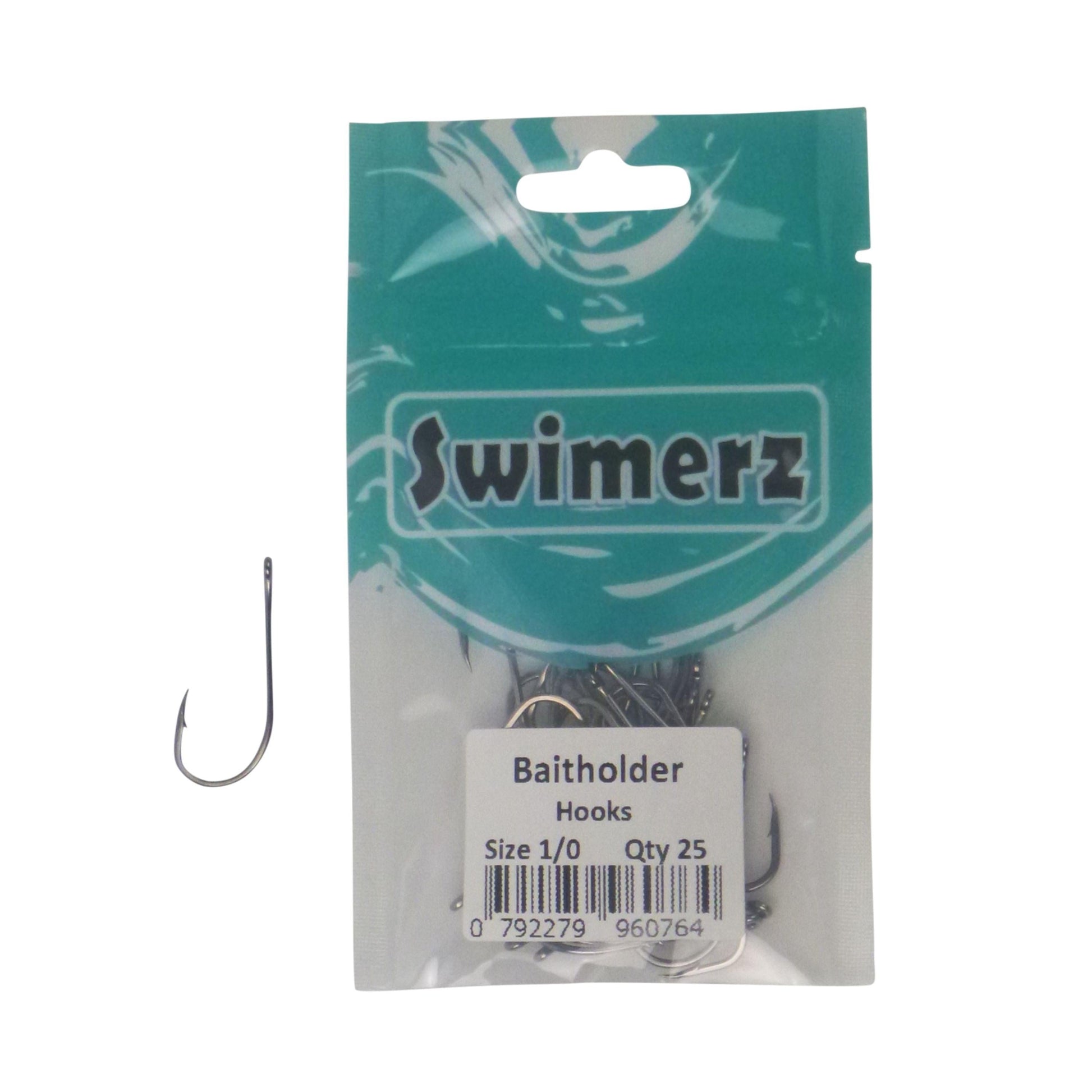 Swimerz 1/0 Baitholder Hook, Qty 25.