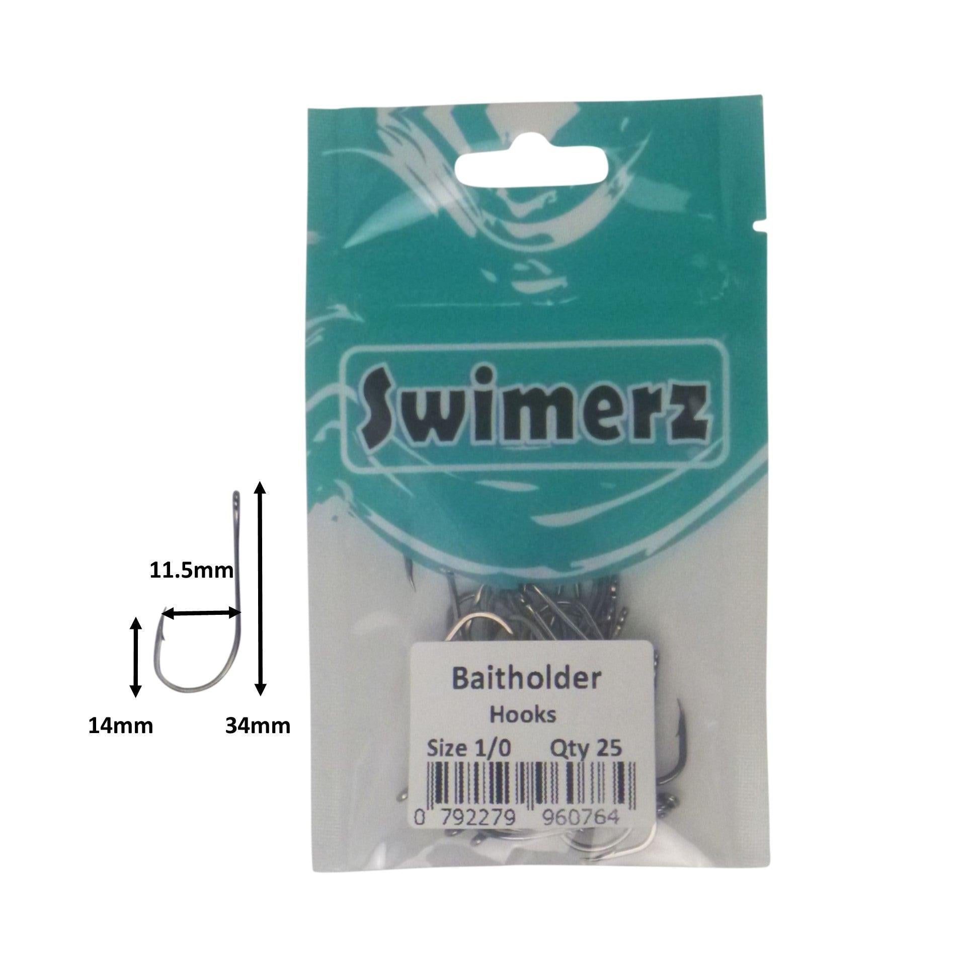 Swimerz 1/0 Baitholder Hook, Qty 25.