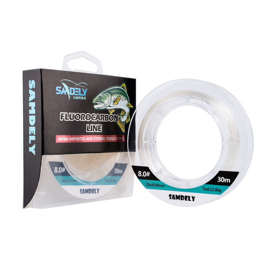 Samdely Clear Fluorocarbon Leader, #6.0, 20lb, 30Mtr.
