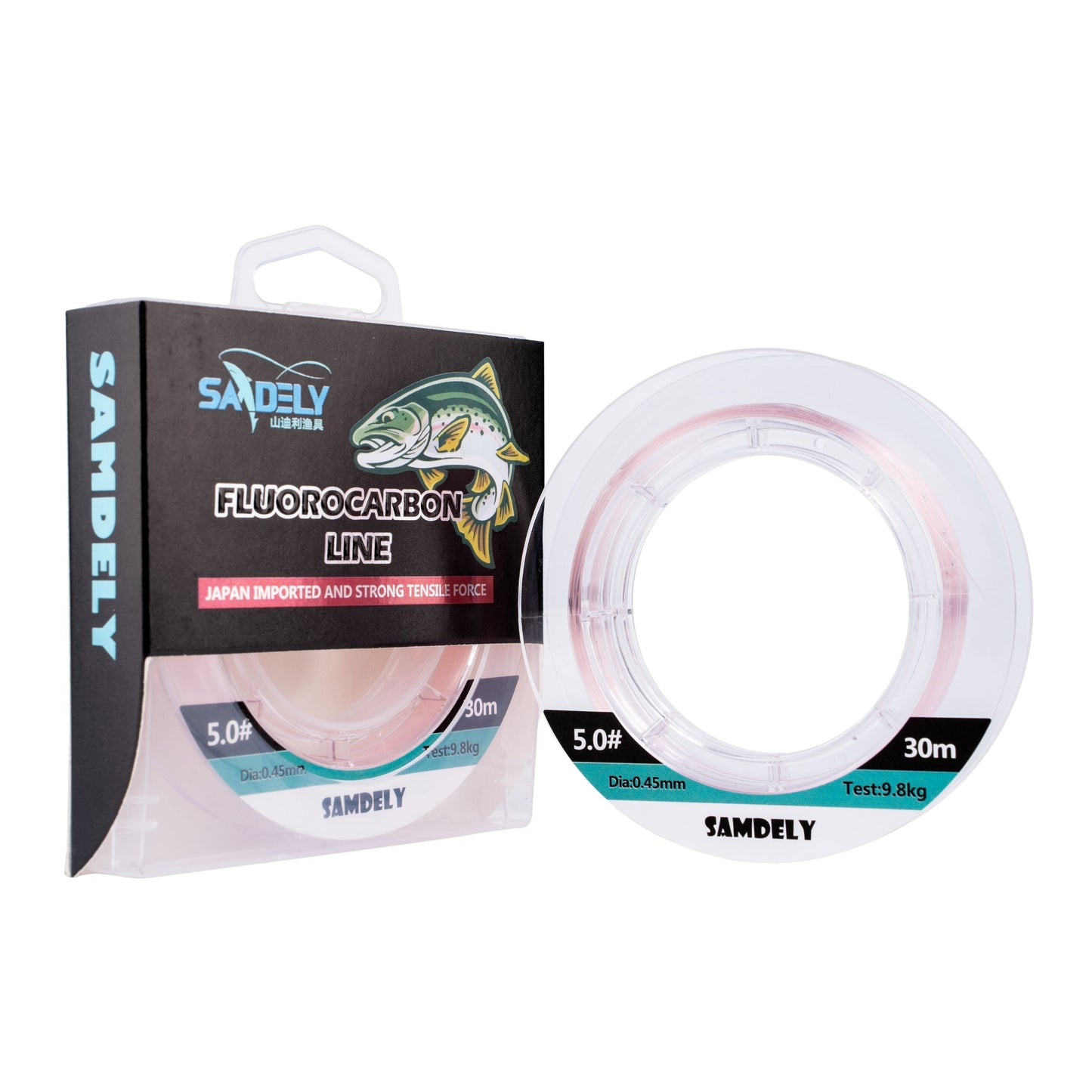 Samdely Pink Fluorocarbon, #4.0, 15lb, 30Mtr.