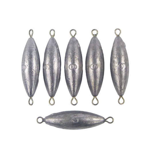 Swimerz 6oz Torpedo Trolling Sinker, Lead 6 Pack.