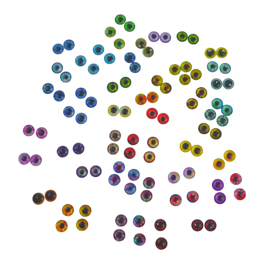 Artizan Molded Lure Eyes, 14mmD, 50*2, Qty 100.