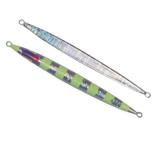 Finesse Lumo Fastdrop Jig, 250gm, Silver Stripe, Qty 2.
