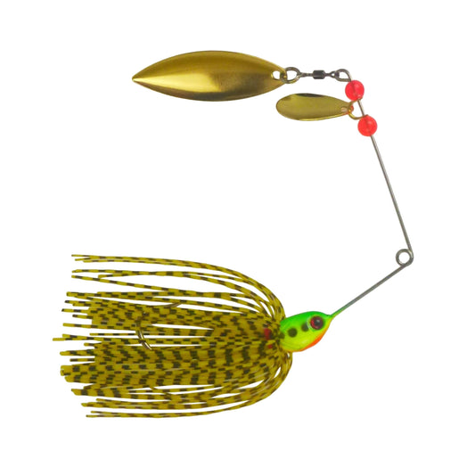 Dekoi 17gm LS21 Closed Eye Spinnerbait, Orange Stripey, Qty 2.