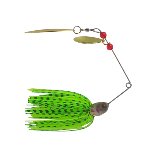 Dekoi 20gm LS22 Closed Eye Spinnerbait, Fluro Green, Qty 2.