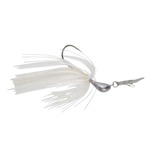 Dekoi 7gm Bladed Swim Jig, Chatterbait, Metallic Pearl, 2 pack.
