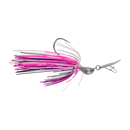 Dekoi 14gm Bladed Swim Jig, Chatterbait, Hot Flash, 2 pack.
