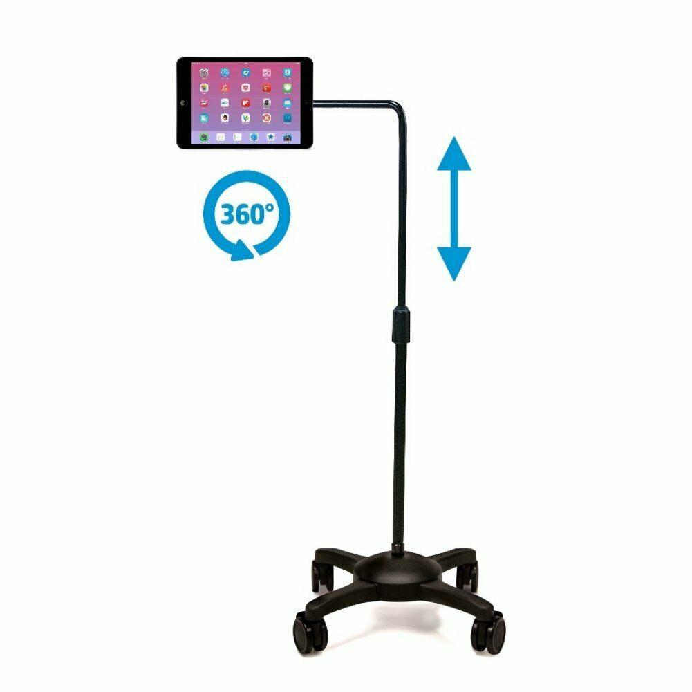 Aidata US-5124RB Universal Tablet Mobile Arm Wheels Floor Stand.