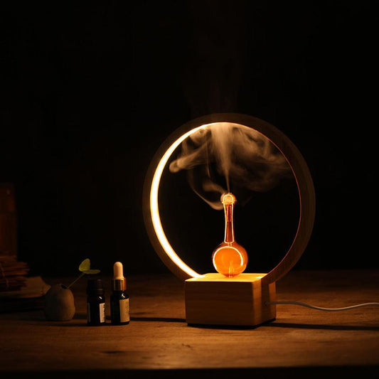 LUNA (Nebuliser+Ringlight) - Waterless Diffuser | Essential oil Burner | Aromatherapy| Home Fragrance.