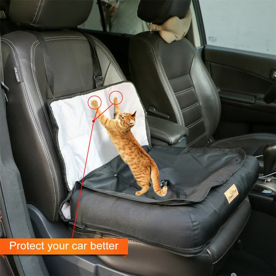 Waterproof Dog Car Seat Bed with Safety Belt