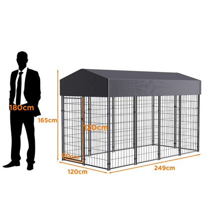 Large Jumbo Outdoor Dog Kennel Heavy Duty Pet Playpen Pre-galvanized Animal Cage Fence