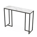 Modern Heavy Real Stone Console Table Hallway Entryway Table Metal Narrow Desk