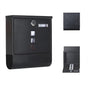 Lockable Mailbox Wall Mounted Mail Letter Post Box with Newspaper Holder Rack.