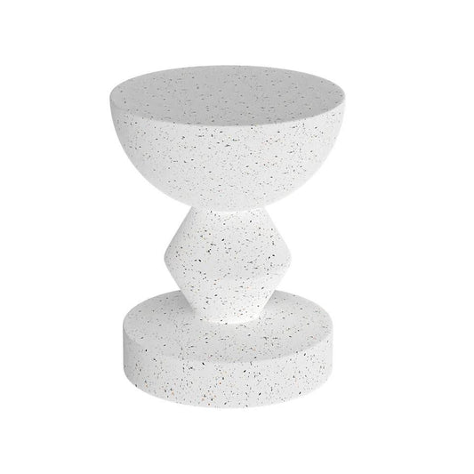 Stylish Lightweight Concrete Sofa Side Table Cement Bedside Table Outdoor Patio.