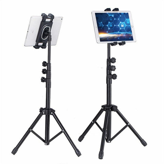 Adjustable 4.7-12.9" Stable Tripod Floor Stand Lazy Tablet Mount Holder for iPad.