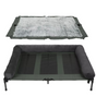 P&P Brown Pet Cot with Bolster Support and Breathable Mesh Design for Dogs to Lounge