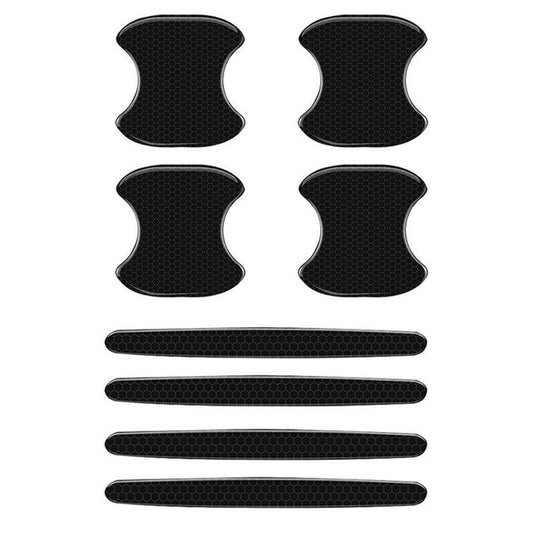 FIN 8PCS Universal Car Door Handle Cup Protector Anti-Scratches Cover Guard Film.