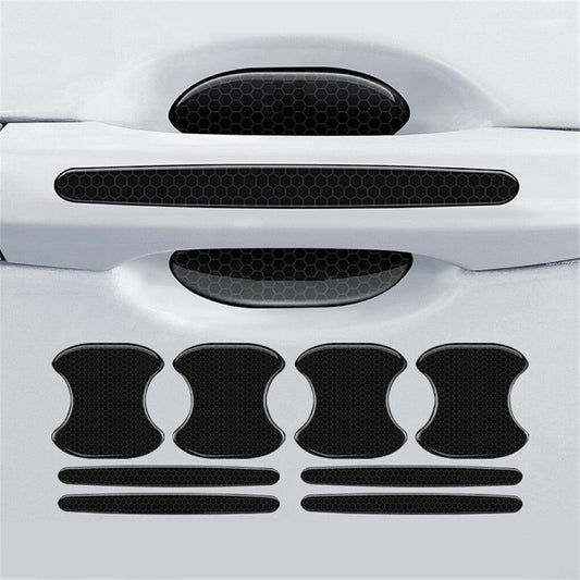 FIN 8PCS Universal Car Door Handle Cup Protector Anti-Scratches Cover Guard Film.