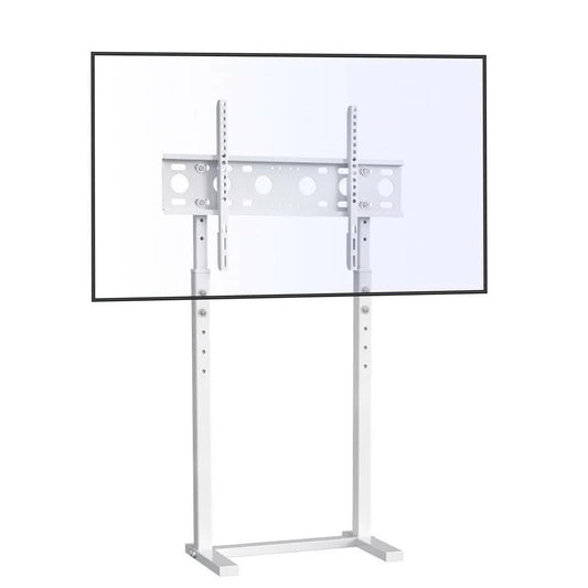 32-60 Inch TV Floor Stand Base - Universal Large TV Mount Holder Bracket - Adjustable Freestanding TV Stand for Living Room Bedroom - White.