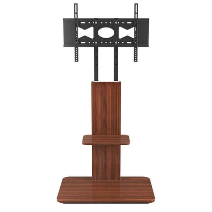 32"-65" Tv Floor Stand Adjustable Corner Tv Mount Bracket With Sturdy Wood Base.