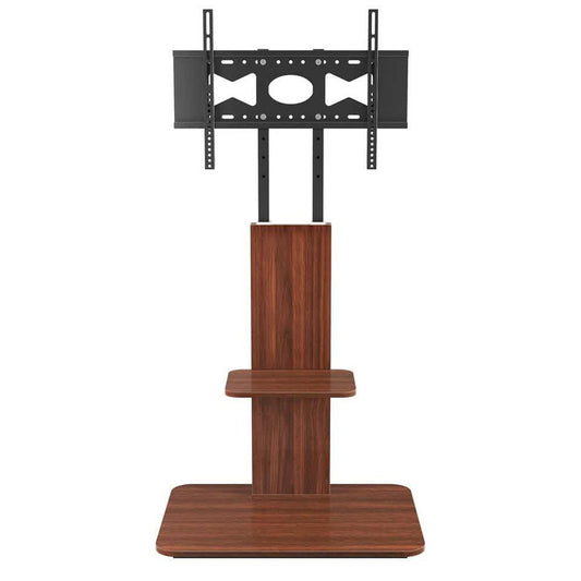 32"-65" Tv Floor Stand Adjustable Corner Tv Mount Bracket With Sturdy Wood Base.