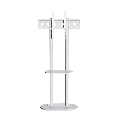 Minimalist Marble Textured Floor Tv Stand 32"-75" Strong Steel Tv Bracket Stable.