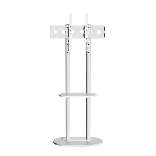 Minimalist Marble Textured Floor Tv Stand 32"-75" Strong Steel Tv Bracket Stable.