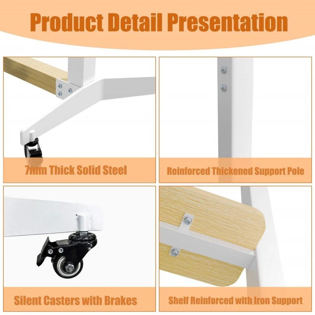 Height Adjustable Steel TV Stand on Wheels - Heavy Duty Mobile Floor Mount Cart for 40Ã¯Â¿Â½100 Inch TVs, 100kg Capacity.