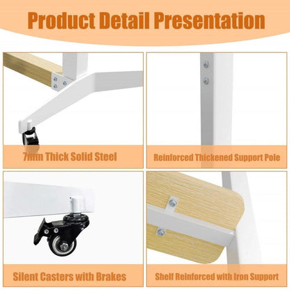 Height Adjustable Steel TV Stand on Wheels - Heavy Duty Mobile Floor Mount Cart for 40Ã¯Â¿Â½100 Inch TVs, 100kg Capacity.