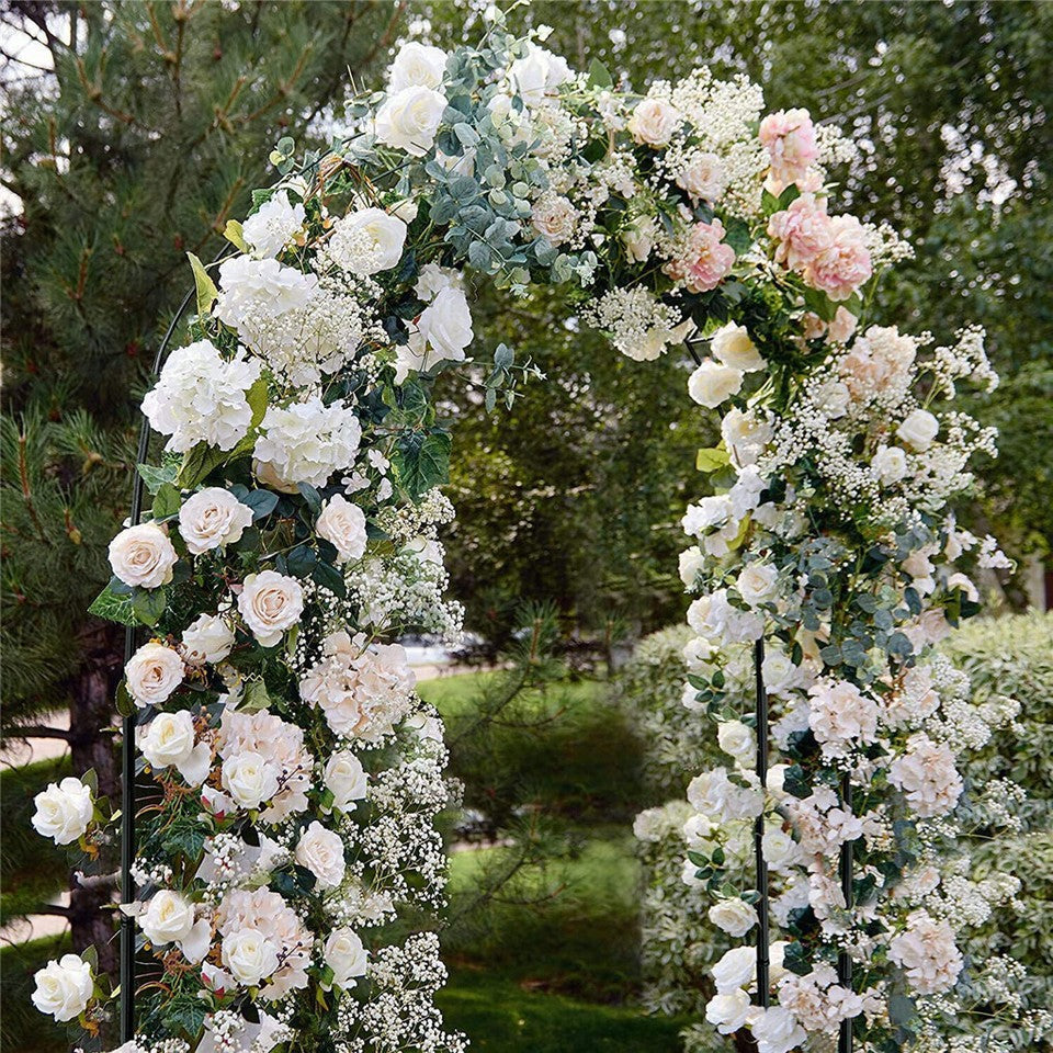 Rustproof Metal Garden Patio Arch Rose Arbour Archway Climbing Plant Trellis AU